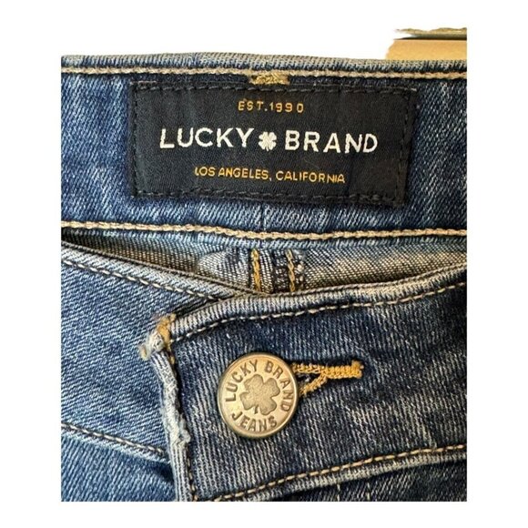 Lucky Brand Jeans Women‎ 4 Blue Medium Wash Distressed Lolita Skinny - Picture 6 of 12